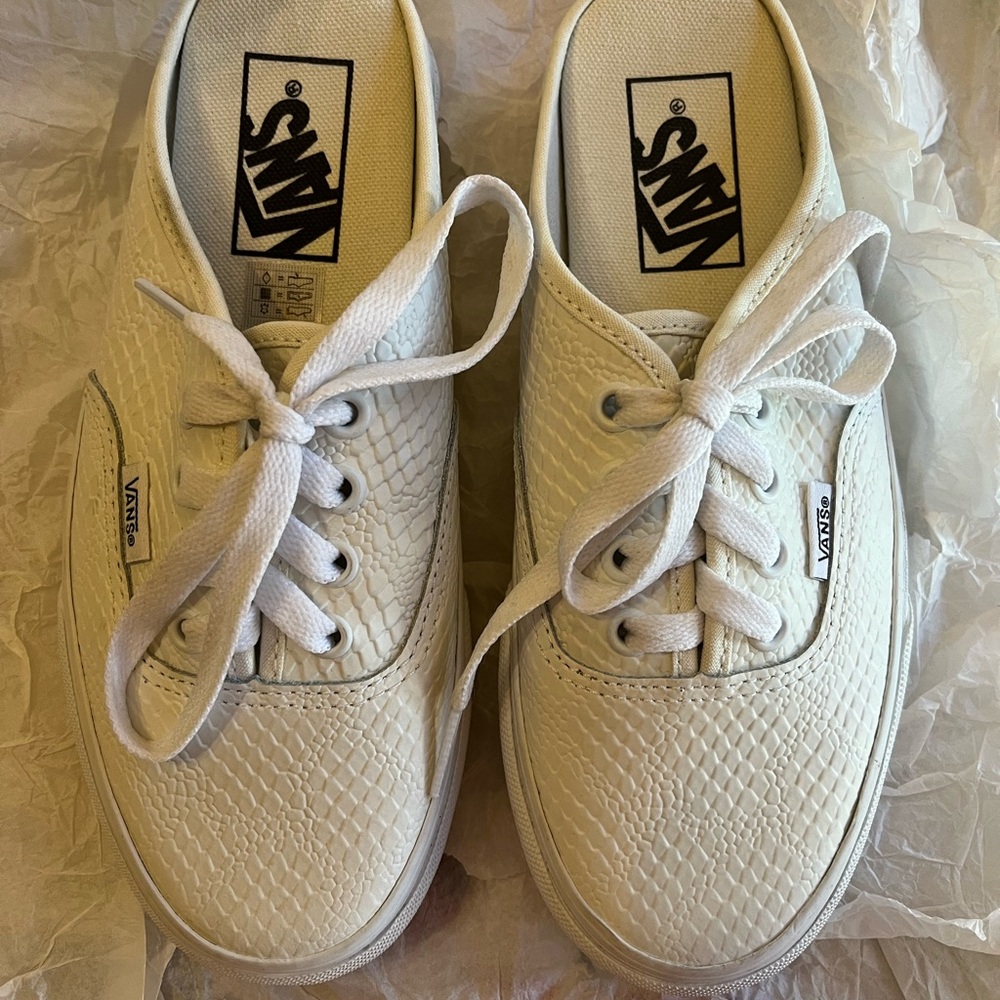Vans Snakeskin Embossed Cream Sneakers